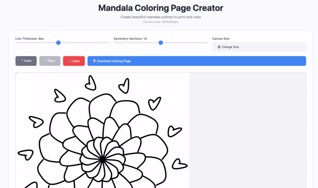 Free Online Mandala Coloring Page Creator, Mandala APP